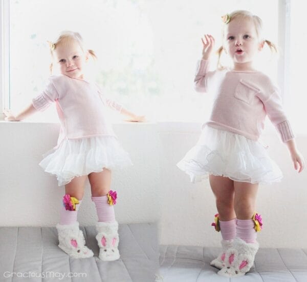 White Bunny Boots (Suede Sole) - Image 7