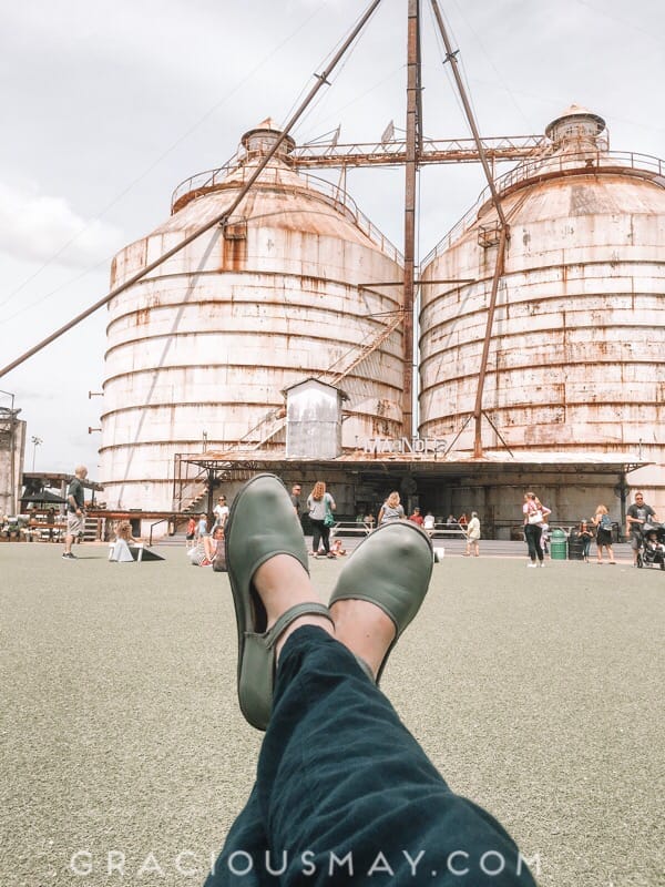 Gray Leather Mama Janes