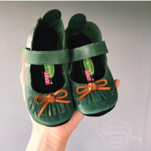 Green Fringe Toddler Girl Shoes